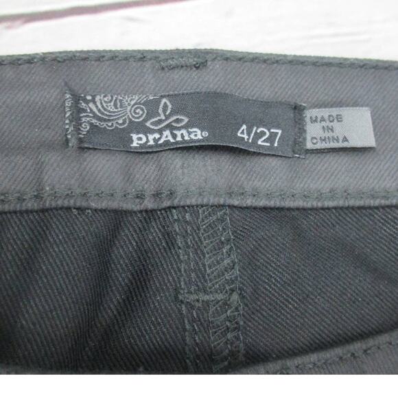 PrAna Kara 
Waxed Denim Jeans | Black Matte | Size 4 | Five Pocket - Picture 5 of 8